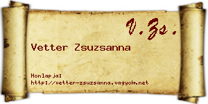 Vetter Zsuzsanna névjegykártya